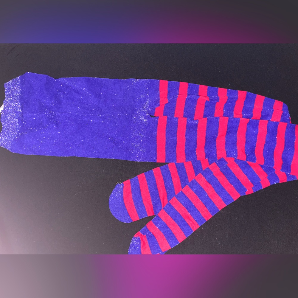 Sparkly Purple & Red Halloween Tights